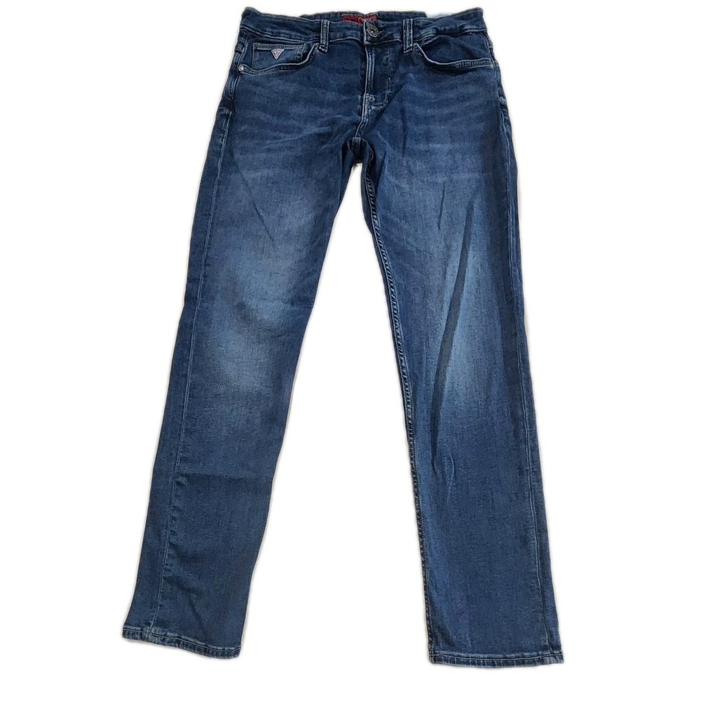 Guess Los Angeles Denim Jeans Womens Size 32 Classic Wash Fading Low Rise Zipper